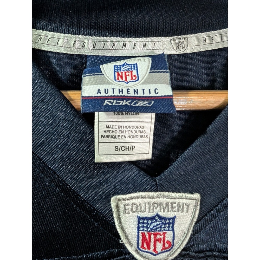Vintage Reebok Thomas Jones New York Jets NFL Jersey Navy Gold Alt Size S - Picture 4 of 12